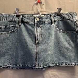 Hollister Dark Blue Denim Skirt